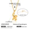 Youthway Glückselefant Anhänger Halskette Für Damen Minimalistisch Vergoldeter Edelstahl Halskette Einfacher Mode Schmuck