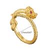 Dainty Dragon Shape Rings Adjustable Open Rings Graceful Accessory for Women Girl