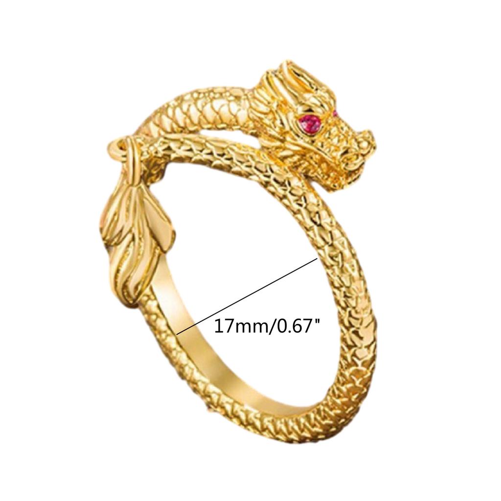 Dainty Dragon Shape Rings Adjustable Open Rings Graceful Accessory for Women Girl