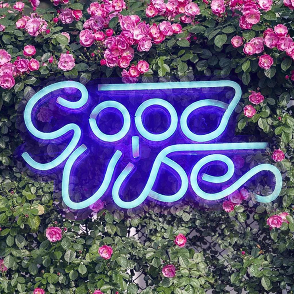 "vibes" Signs Wall USB Powered Lights for Bedroom