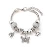 Vintage Handmade Alloy Large Hole Glass Bead Elephant Tree of Life Design Transparent Bracelet Multiple Styles Available