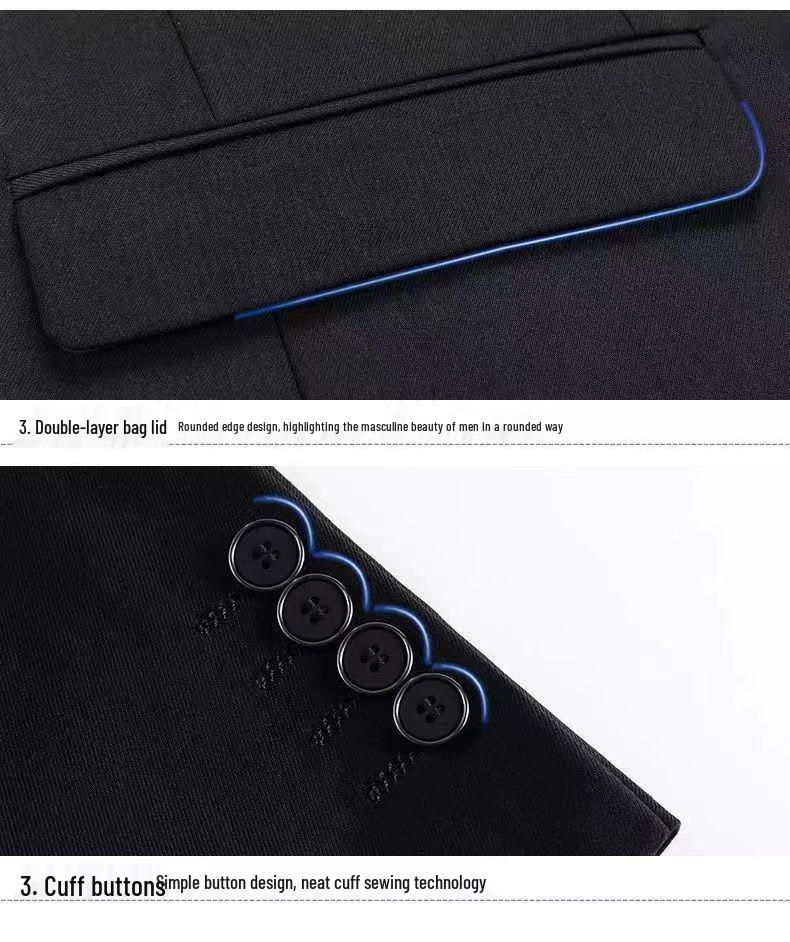 Men's Business Casual Formal Suit for Work, Interviews, Weddings, or Groomsman Attire