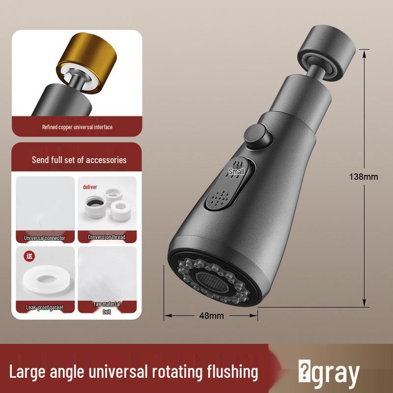 Uniwersalny kuchenny kran zapobiegający rozpryskiwaniu