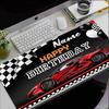 Custom Name Racing Theme Mouse Pad, Non Slip Rubber Base, Multifunctional Office & Home Decor, Perfect for Workspace Personalization.