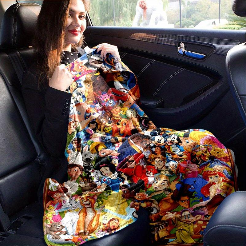 1 ks, Postavičky z Disneyho (5) Útulná flanelová deka, perfektní dárek do ložnice, obývacího pokoje, na cestování, kempování, do auta