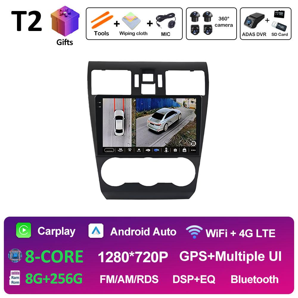 For Subaru Forester 4 SJ XV WRX 2012 2013 2014 2015 Android 14 Car Multimedia Video Radio Player DSP Stereo GPS Navigation WIFI