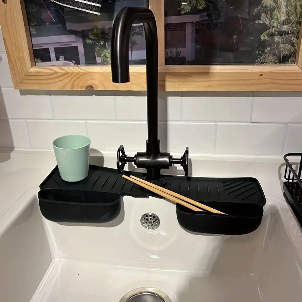 Mildew-Proof Draining Organization Plate Waterproof Drainage Pad Faucet Drip Mat  Wash Basin Sink
