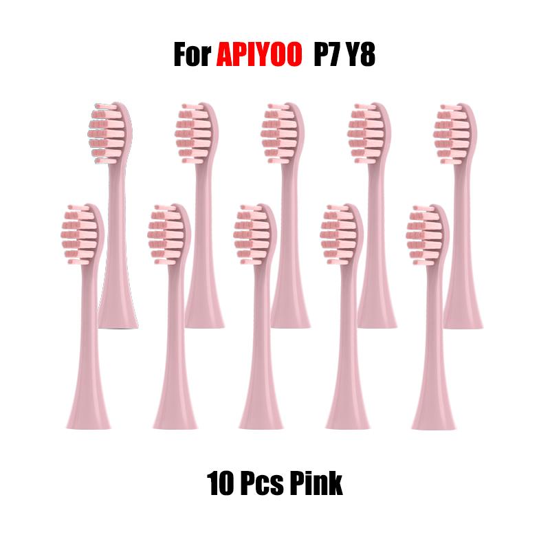 Hlavice zubních kartáčků pro náhradní trysky APIYOO P7/Y8/G7/SUP/T1 Sonic Tooth Soft DuPont Bristle vakuový balíček