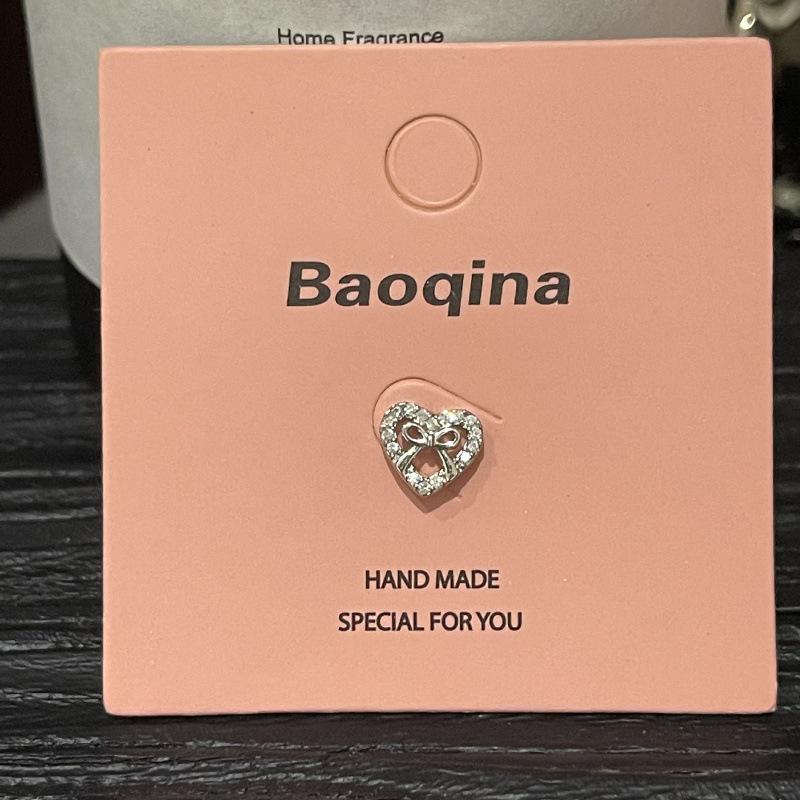 Pink Card Baoqina Flat Threaded Cartilage Stud: Trendy Cross-border Hot-Selling Piercing Jewelry