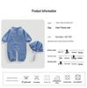 Hooded Baby Summer Romper: Double Layer Gauze, 100% Cotton, Solid Color, Breathable and Sweat-Absorbent - Ideal for Crawling and Casual Wear
