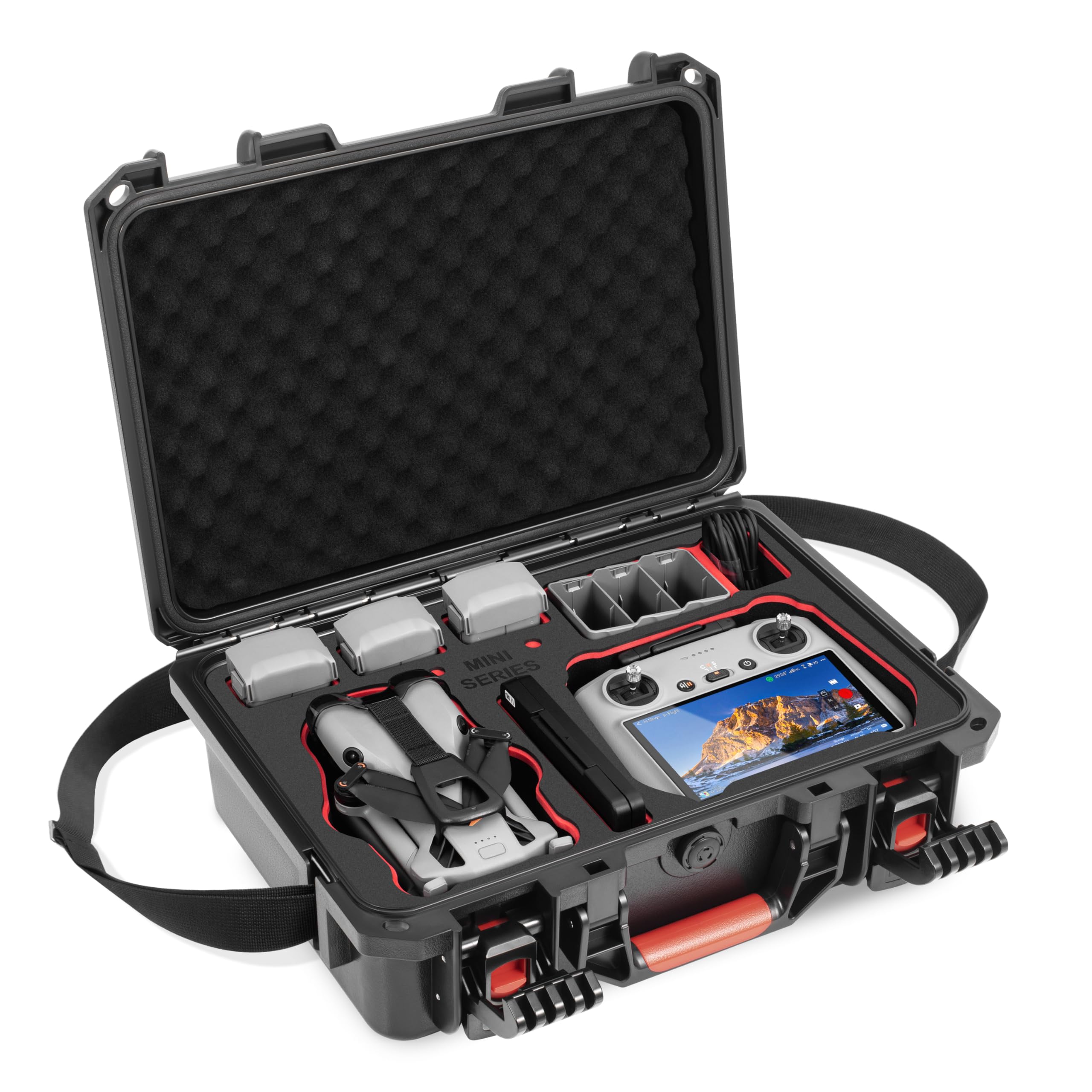 

STARTRC Mini 5 Pro Hard Waterproof Hard Carrying Case for Mini 5 4 3 Accessories Case, Pro/Mini Pro/Mini (RC2/RC-N3) чорний