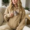 Sweat à capuche pour femme avec poche pour animal de compagnie, Couleur unie, Poche kangourou avant, Haut pull décontracté pour transporter petits chiens chats, Confortable