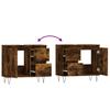 Bathroom Cabinet in Smoked Oak Finish 65 x 33 x 60 cm Engineered Wood