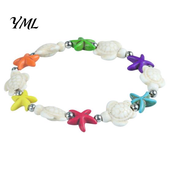 Bohemian Style Vacation Gift Summer Beach Bracelet, Sea Shell Turtle Braided Handmade Woven Boho Coastal Jewelry String Wristband, Adjustable Stretch