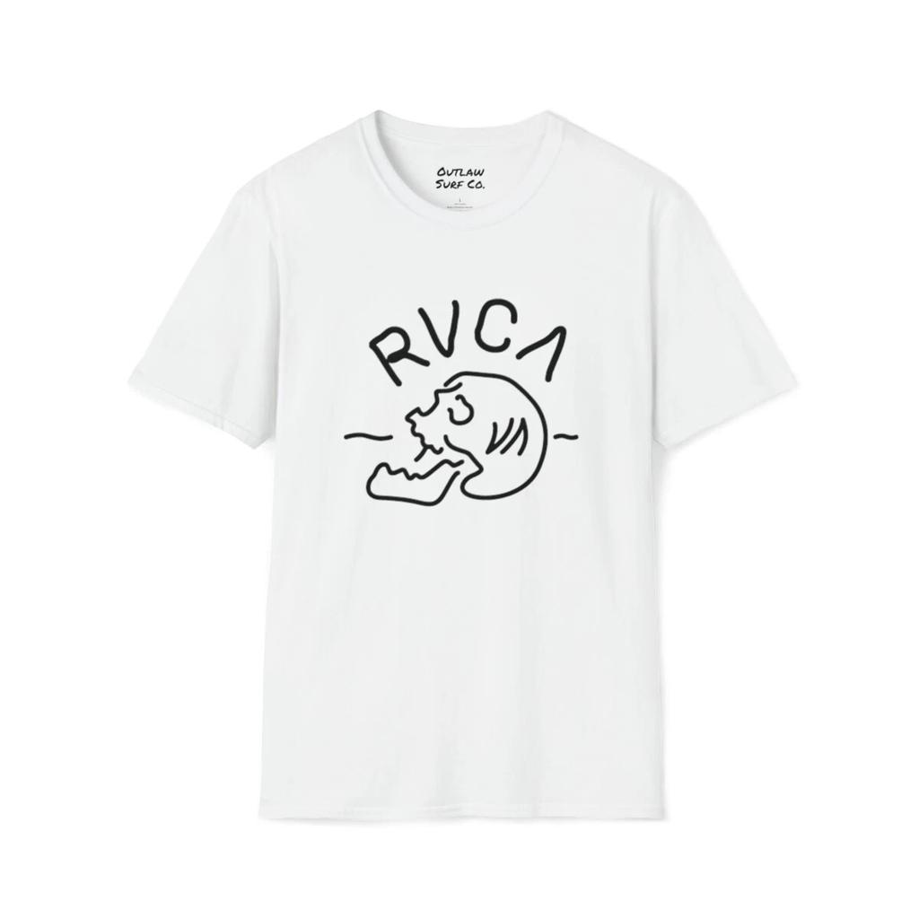 RVCA Outlaw Surf Skull Logo T-Shirt