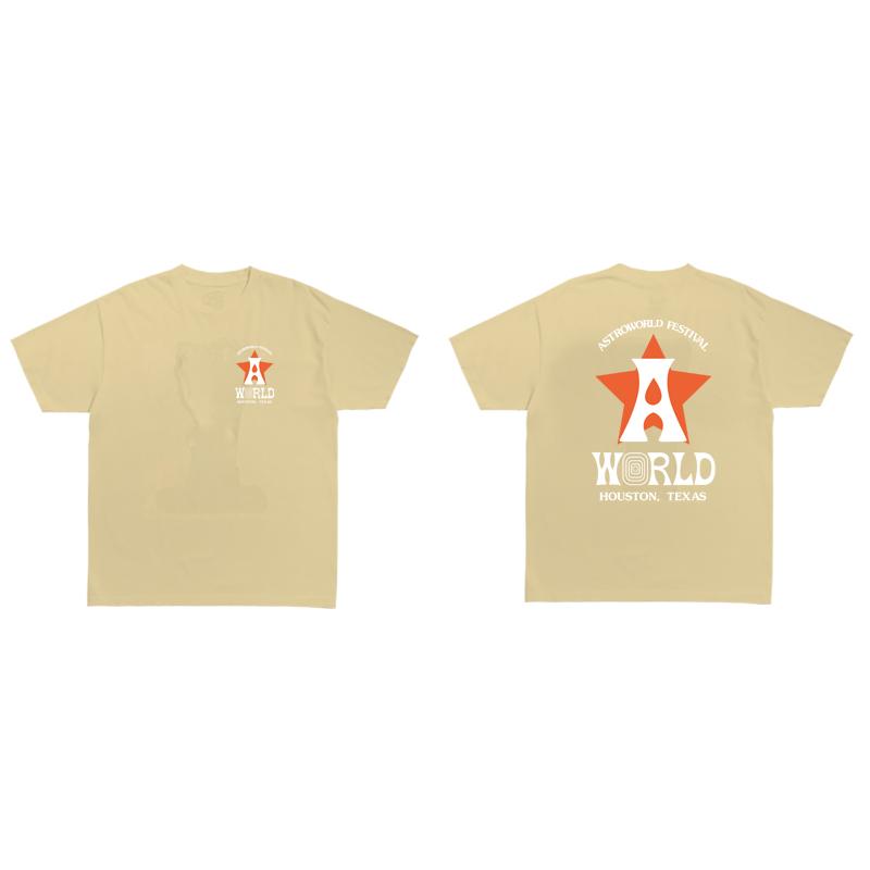 New Arrivals Cactus Jack ASTROWORLD T Shirt Men Women HOUSTON LIVE Print T-Shirts Hip Hop Short Sleeves Swag Tops