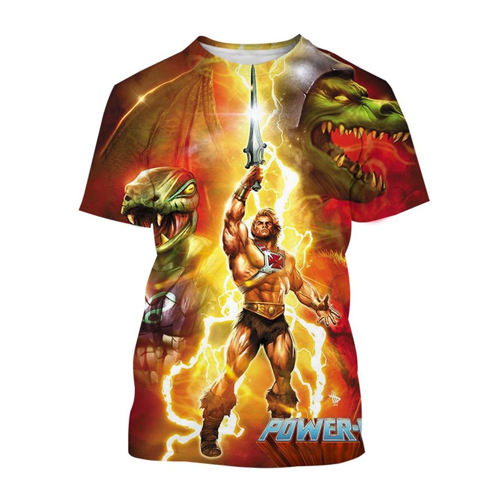 Hot Sellers Cartoon Anime He-Man Universe Master T-Shirt 3D Print Unisex Kid Casual Street Hip Hop Personality Short Sleeve Top