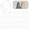 20-Pack Invisible Adhesive Hooks - Heavy Duty Clear Wall Hangers for Bathroom/Kitchen Organization, Damage-Free Removable Hooks for Towels, Utensils