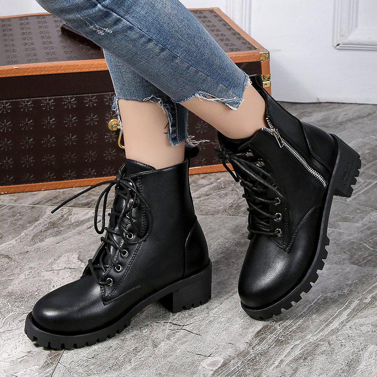 CoolJacket Botas de Mujer Botas de Mujer Cuero Vintage Tobillo Corto Cowboy  Botas de Motocicleta Zapatos comprar a buen precio — entrega gratuita,  reseñas reales con fotos — Joom