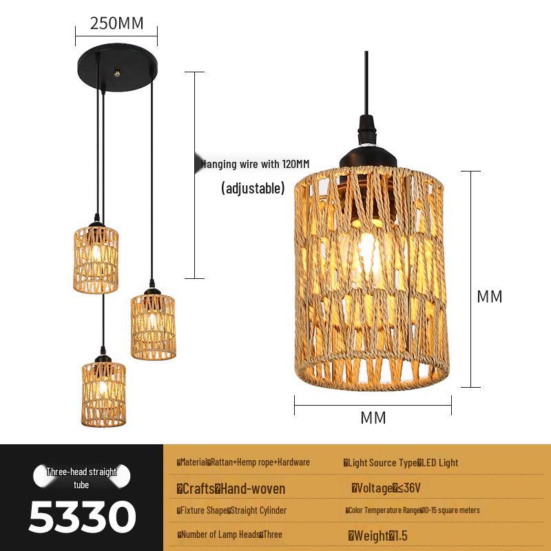 Japanese Bamboo Lantern: Retro Woven Pendant Light for Tea Room or Restaurant