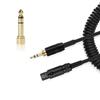 Premium PVC Music Cable For K702 K712 K245 K240 K241 Headphone Cord 6.35mm 3.5mm Gold Plated Connectors Spring Design