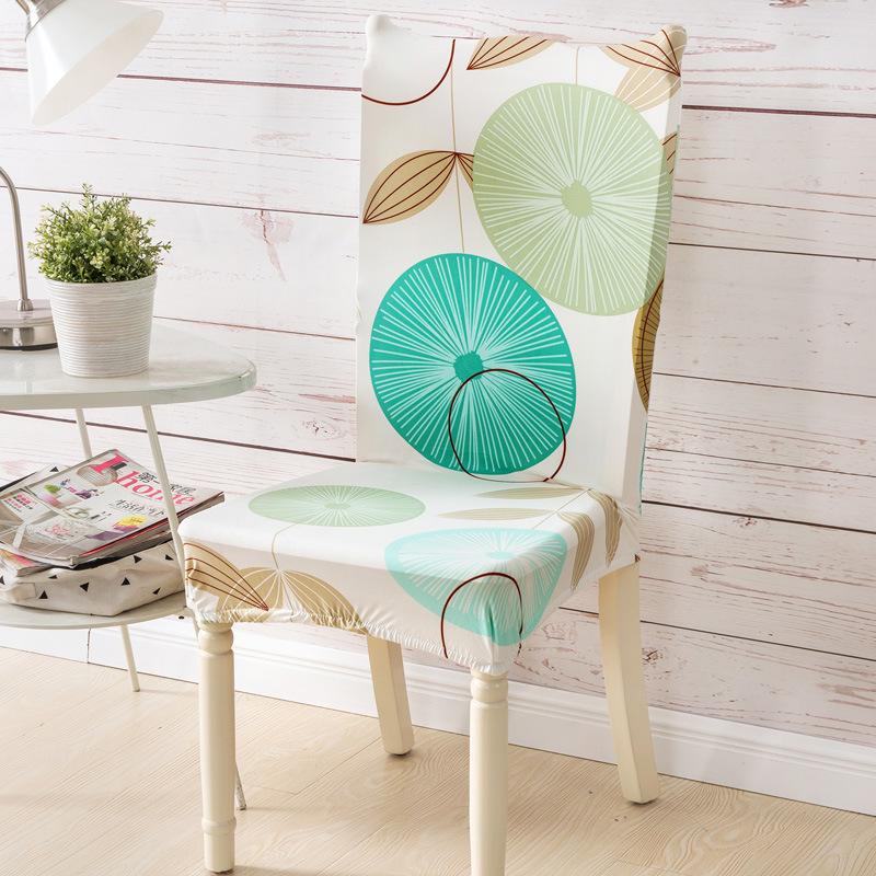 Household Elastic One-piece Hotel Dining Table and Chair Back Cover European Fabric Seat Cover Chair Stool Cover Dining Chair Cover