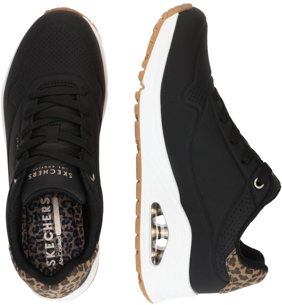 Кроссовки Skechers Uno Jungle Nite черные леопардовые туфли