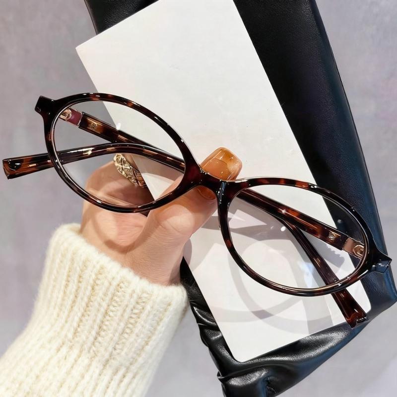 Vintage Oval Lightweight Unisex Glasses Frames Without Lenses Comfortable Designer Eyewear Eye Protection