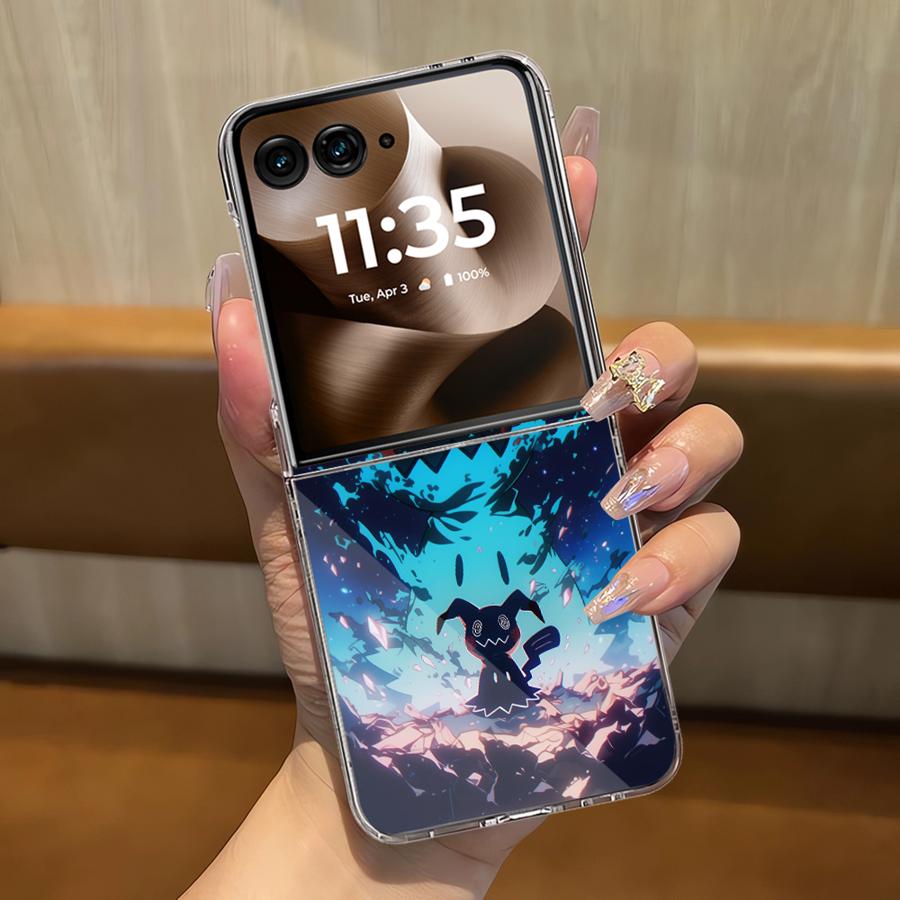 

Case for Moto Razr 2022 40Ultra 60 Ultra 40 50Ultra 50 Transparent Soft Phone Cover Funny Pokemon Mimikyu Motorola Razr 60 Ultra