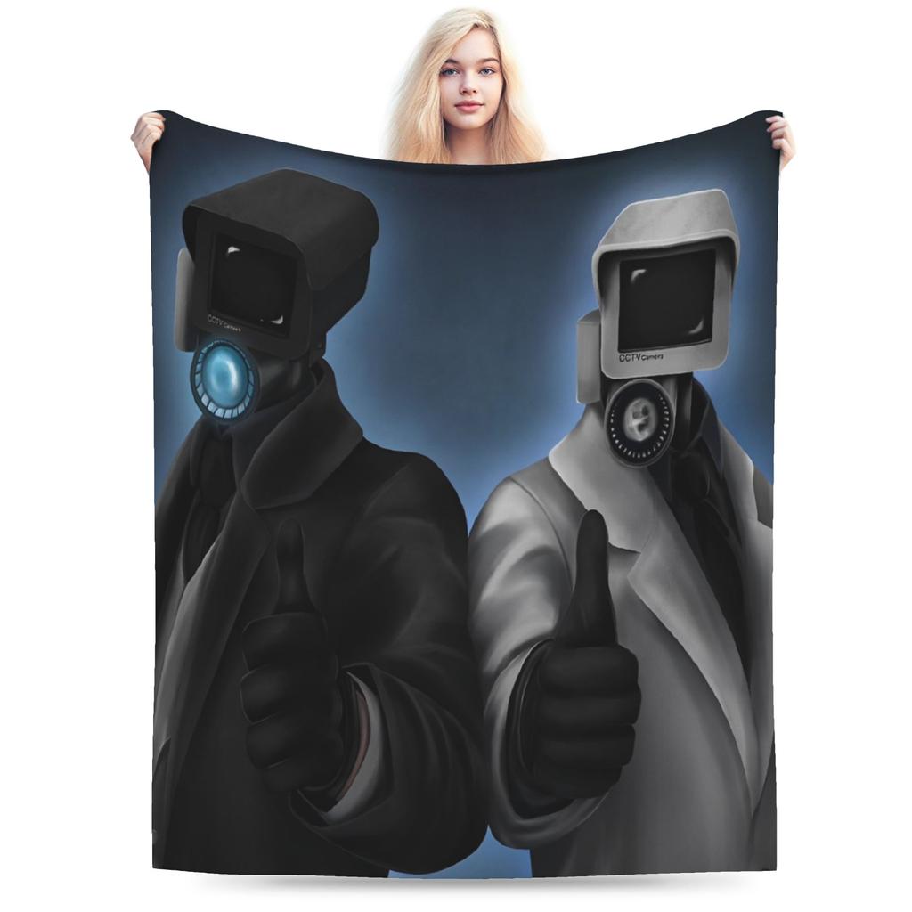 Coperte Titan Speakerman Skibidi Toilet Coperta Plaid in Lana Biancheria da Letto Decorazione Divano Copriletto Ultra Morbido Caldo