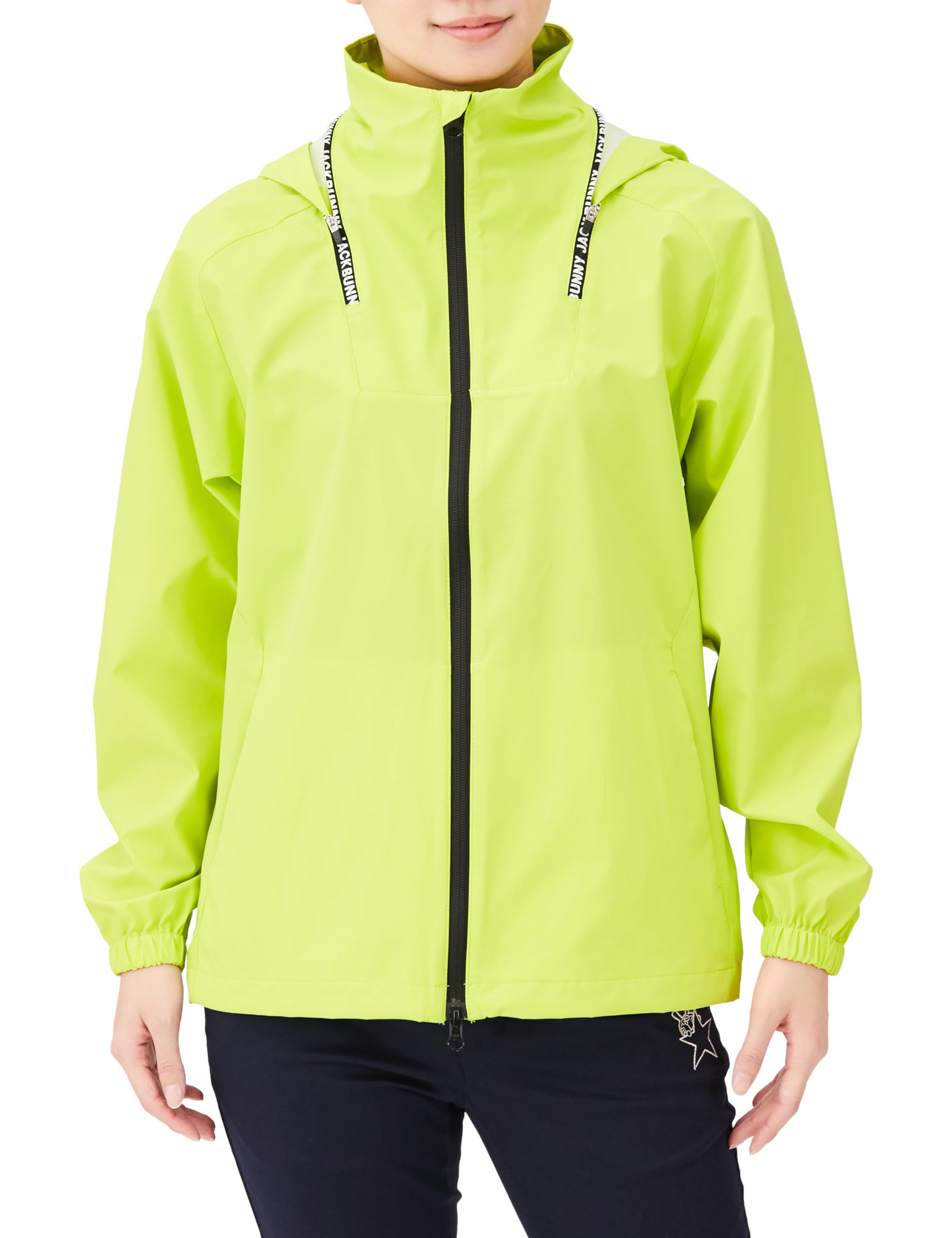 

full zip blouson can be Golf outerwear 2 [Jack Bunny] Women s (hood stored/hem drawcord) / / 263-3220006 060_Lime [L]