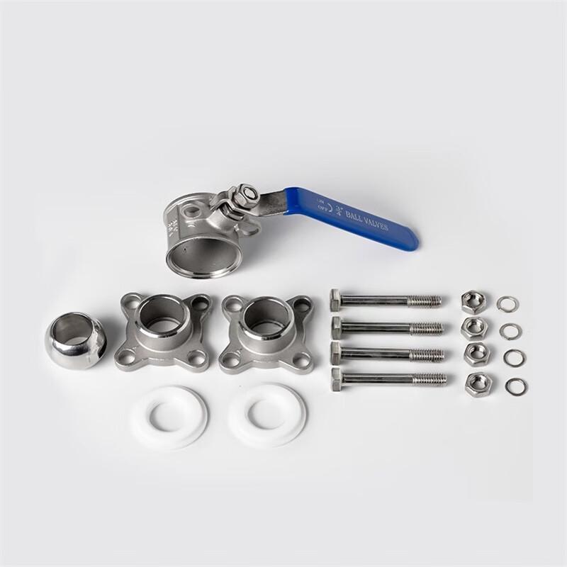 Jinchenchi 304 SS 3-Piece Welded Manual Ball Valve