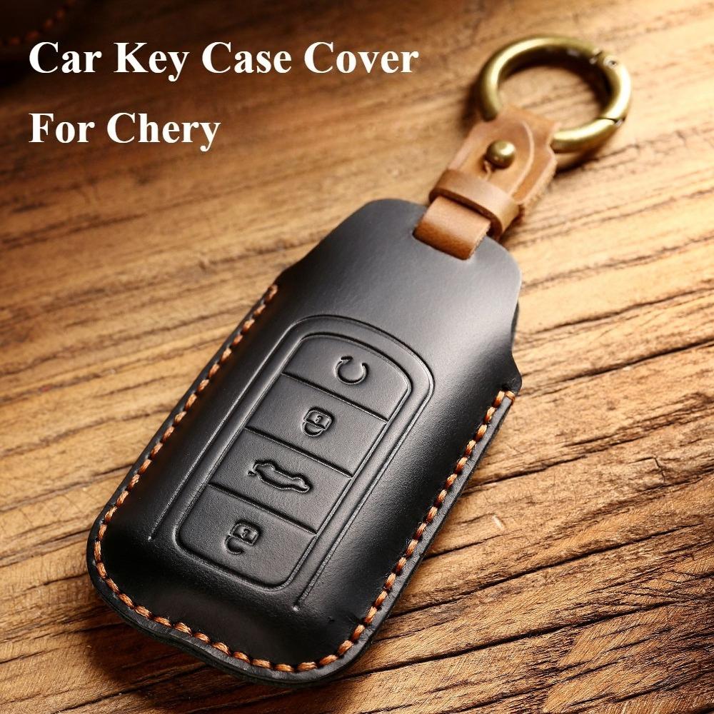 Handmade Leather Car Key Cover For Chery Omoda 5 C5 Tigo 7 8 Pro Max Tigo 7 8 Plus Arrizo 5 Plus Keychain Shell Cover Fob