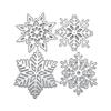 4 Pcs/Set Snowflakes Metal Cutting Die Snowflakes Embossing Script Die Stencils