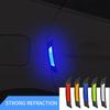 3D Super Red Reflective Stickers Black Real Carbon Fiber Strips Car Side Door Edge Bumper Anti-Scratch Protection Guards Trim Stickers Universal