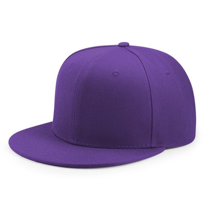 Men's Solid Color Flat Brim Baseball Cap - Spring/Summer Woolen Hip Hop Hat
