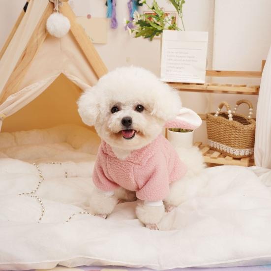 Hoodie Pets Clothes Two-leg Design Thickened with 2 Ears Soft Comfortable Autumn Winter