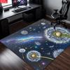Löwenzahn Galaxie Bereichsteppich, Nachthimmel Sternenblumen Teppich für Wohnzimmer, Rutschfeste Natur Bodenmatte für Schlafzimmer Heimdekor
