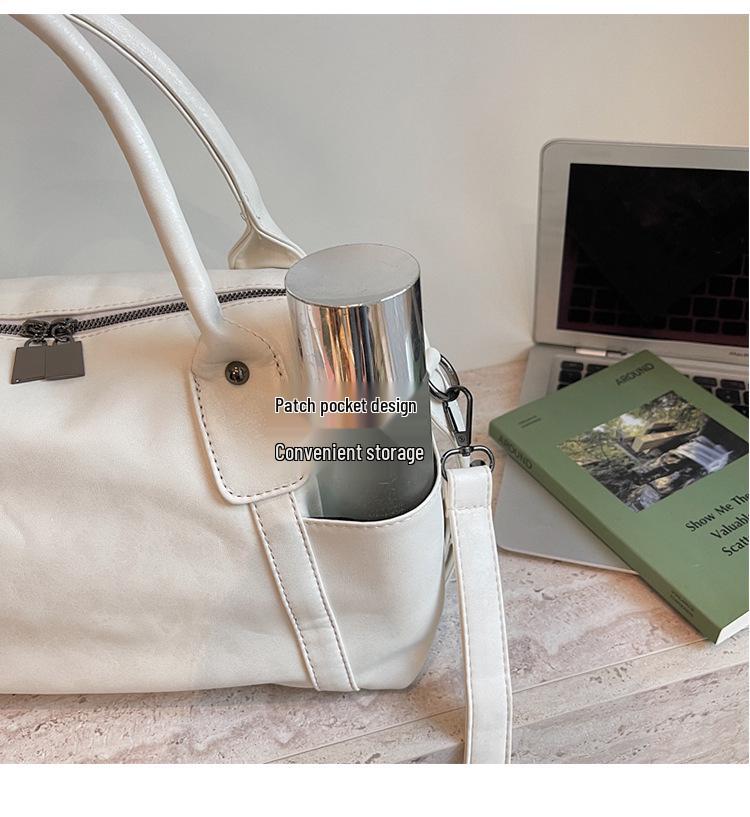 Women's Luxury Soft Leather Boston Bag - Large Capacity, High Texture, Versatile Handheld & Crossbody for Commuting