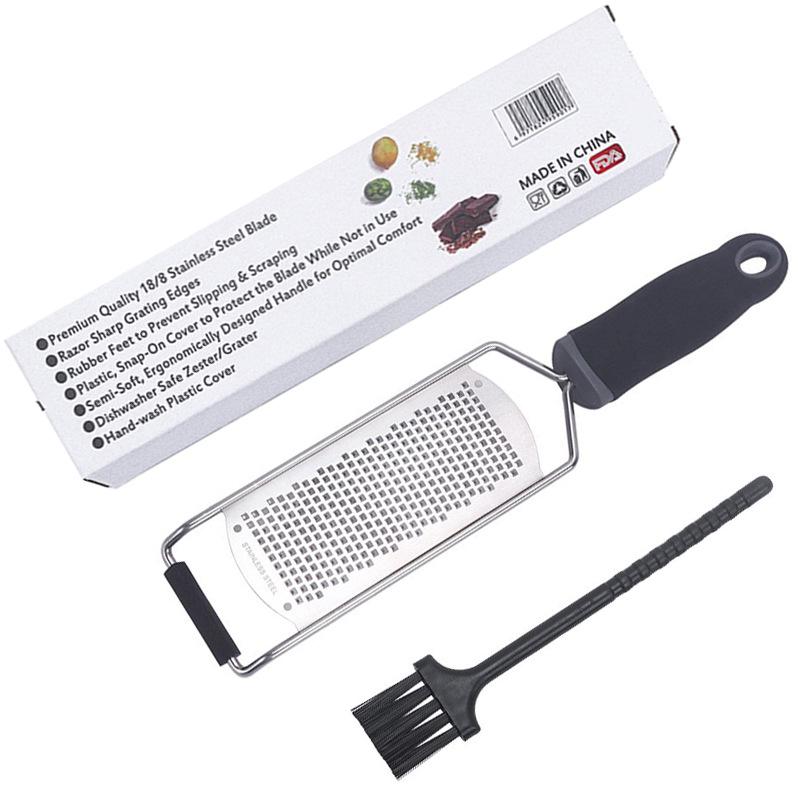 304 Stainless Steel Cheese Grater & Lemon Zester with Protective Cover