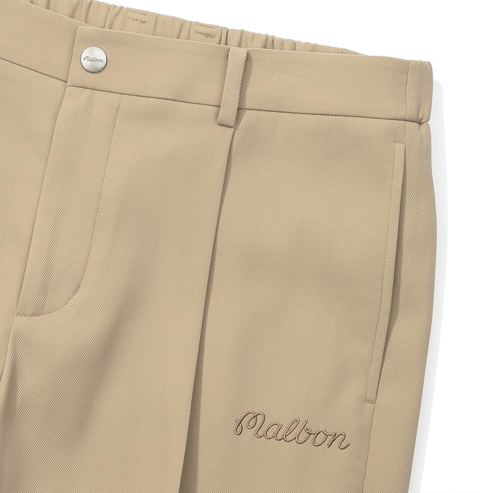 MALBON GOLF One-Pleat Tapered Pants Beige (Man)