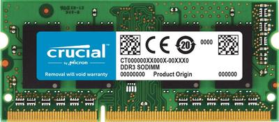 Crucial [Micron-branded Crucial] DDR3 8GB 1866 MTs (PC3-14900) CL13 SODIMM 204pin 1.35V1.5V CT102464BF186D
