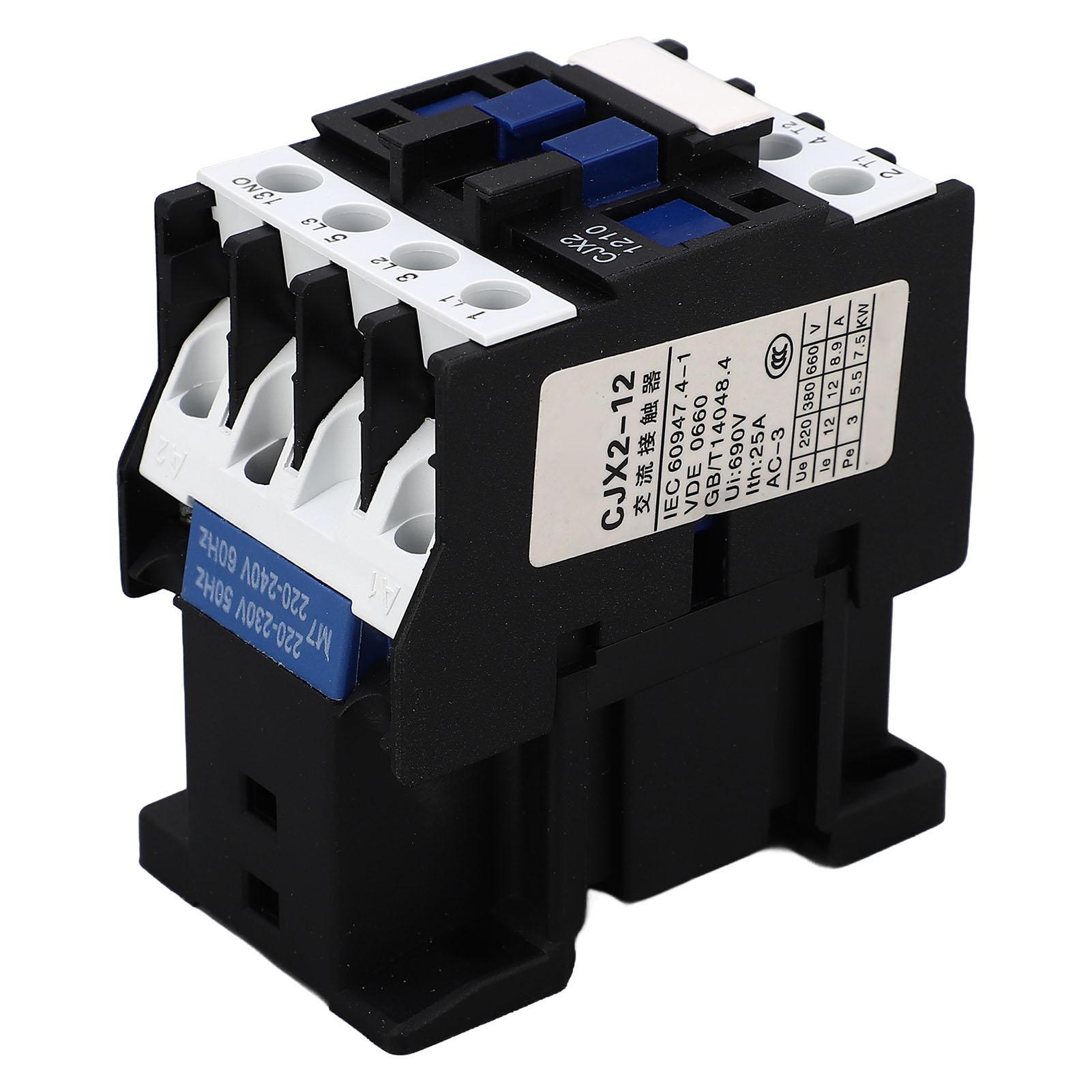 

Контактор змінного струму 220 В 3 P 1 NO 12 A Контролер двигуна низької напруги для монтажу на рейку