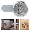 Mechanical Code 3-Digit Password Cabinet Lock Chrome 20mm/0.79in