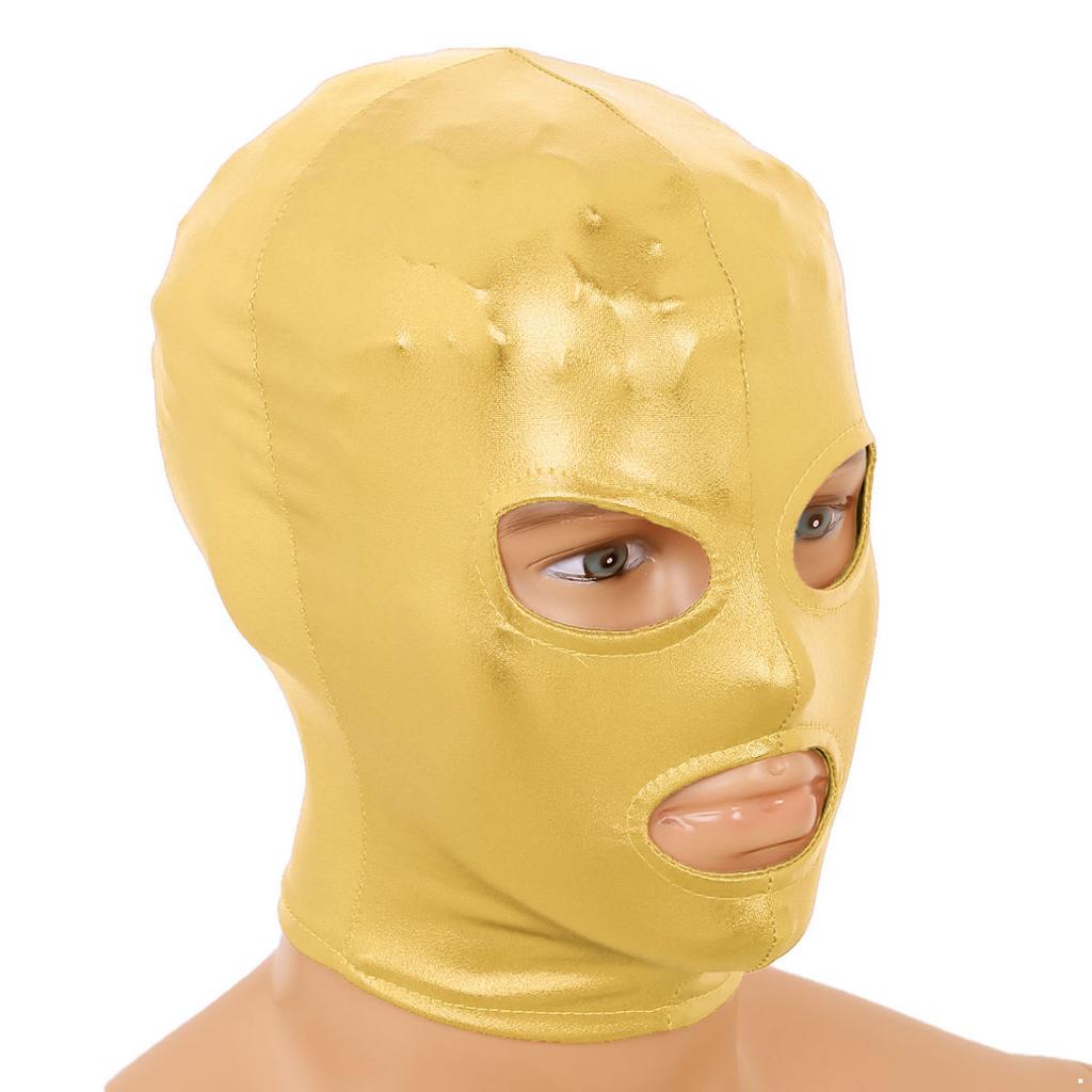 Fashion 3-Hole Latex Full Face Cover Mask Halloween Cosplay Full Face Mask Hood