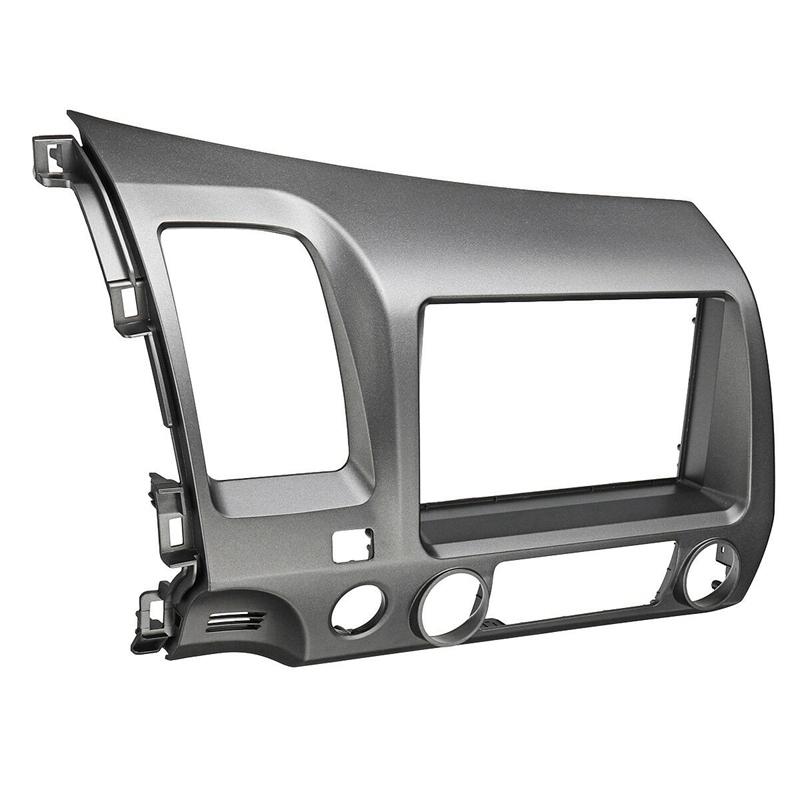 Car Radio Fascia Trim Kit, 2 Din Dash Panel DVD Frame Tall Kit For Honda Civic 2008 2009 2010 2011-M53K