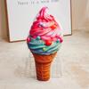 Simulation Cartoon Ice Cream Cone Pillow Plush Toy Ice Cream Doll Children's Props Ornaments Sofa Cushion
