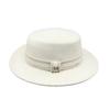 European and American Style Autumn and Winter% Wool Hat Female British Celebrity Flat Top Top Hat Elegant and Versatile Hepburn Style Basin Hat Tide