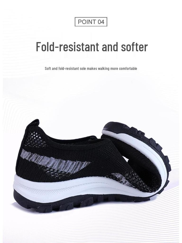 Men's Summer Breathable Slip-On Lightweight Mesh Running & Hiking Shoes.