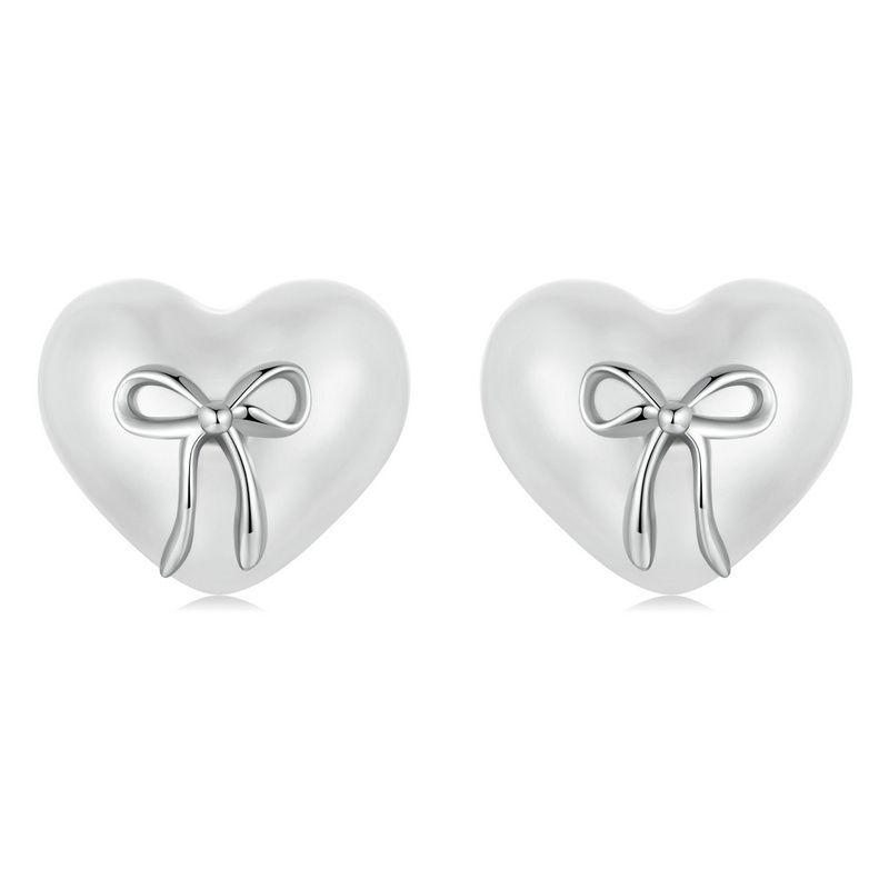 WOSTU Hot Fashion 100% 925 Sterling Silver Lucky Forever Circular Stud Earrings For Women Authentic Original Jewelry Gift